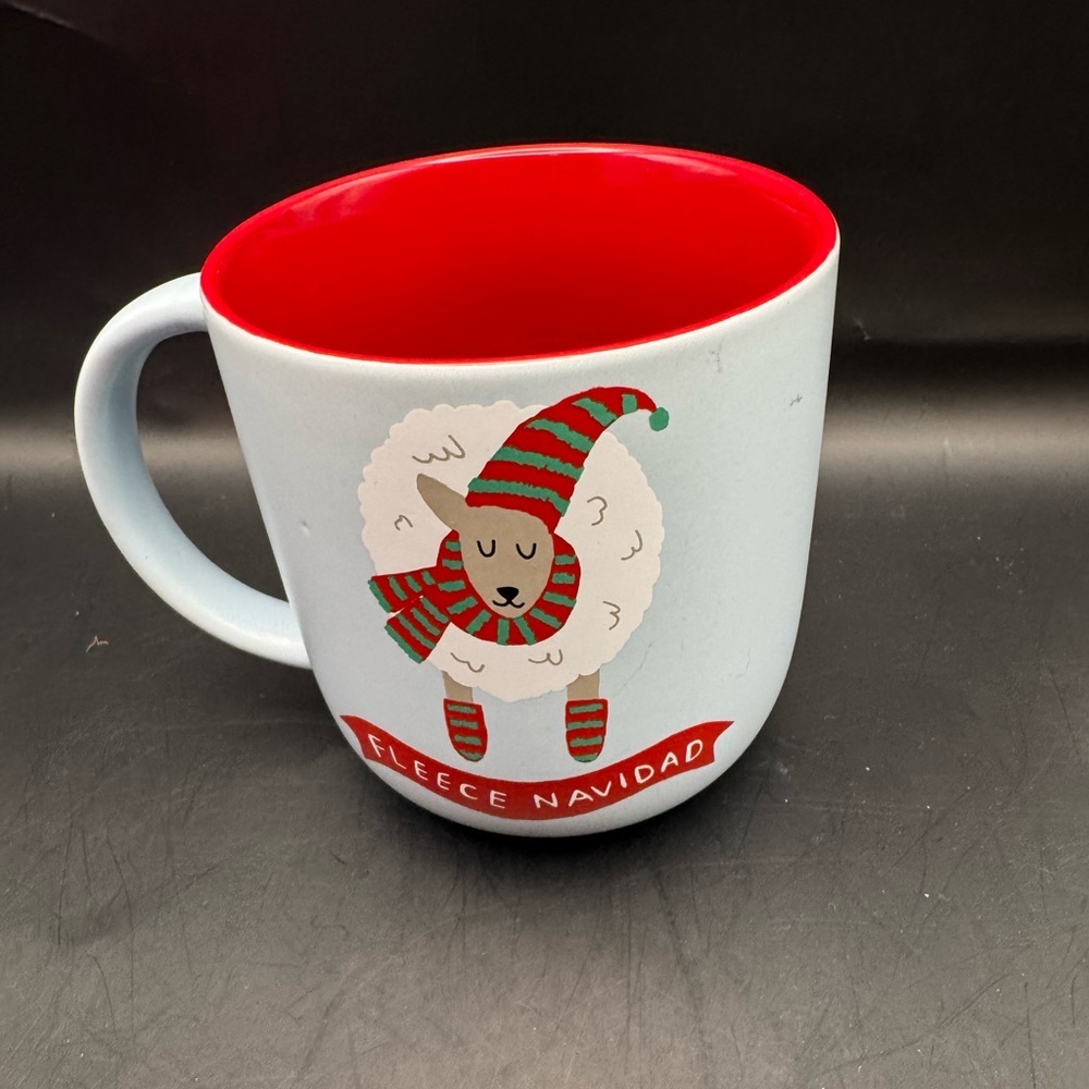 Fleece Navidad Jumbo Mug 18oz Microwave/Dishwasher Safe Christmas Red White
